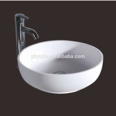 Man-made marble stone resin countertop basin-round artificial stone basin