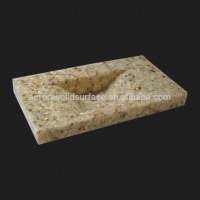 Professional Acrylic Basin Factory Square Hair Wash Basin/Solid Surface Stone Sink For Countertop