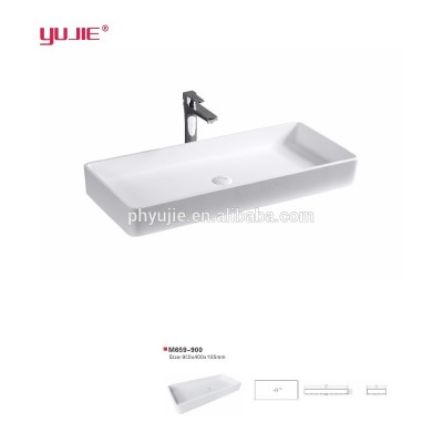 Solid surface stone resin basin-rectangular countertop basin