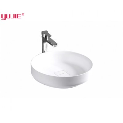 limestone resin solid surface white wash basin