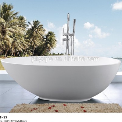 Hot sale oval solide surface stone bathtub ST-33