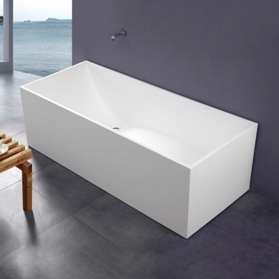 Popular artificial stone solid surface bathroom freestanding bathtub ST-23