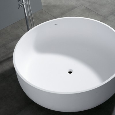 High quality Artificial Stone resin Freestanding Bathtub -round stone bathtub