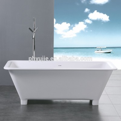 Hot sale solid surface cast stone bathtub freestanding stone resin bathtub ST-20