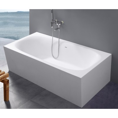 New design freestanding stone resin hotel project bathroom solid surface bathtubs