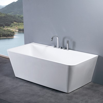 Composite stone free standing bathtub ST-07