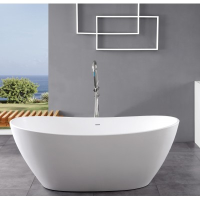 Solid surface freestanding bathtub-High-end stone resort bathtub