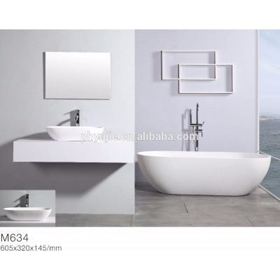 countertop cast stone basin/sink-stone resin basin- oval basin