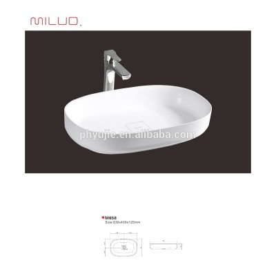 solid surface artificial stone resin basin-stone sink-M658 stone countertop basin