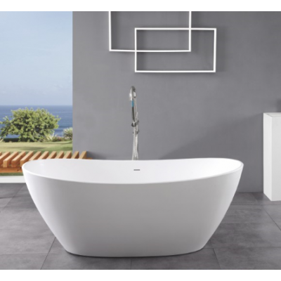 Solid surface freestanding artificial stone bathtub for bathroom